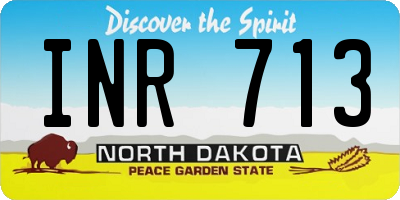 ND license plate INR713