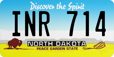 ND license plate INR714
