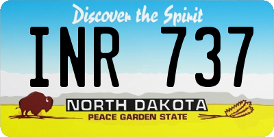 ND license plate INR737