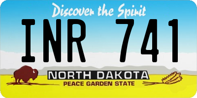 ND license plate INR741