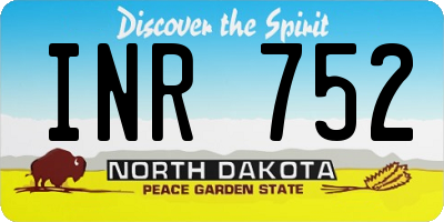ND license plate INR752
