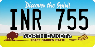 ND license plate INR755