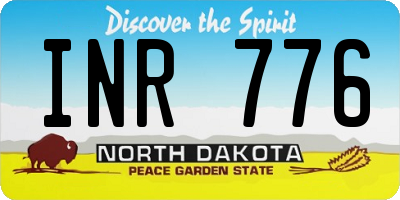 ND license plate INR776