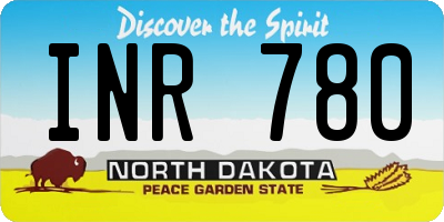 ND license plate INR780
