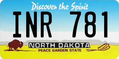 ND license plate INR781