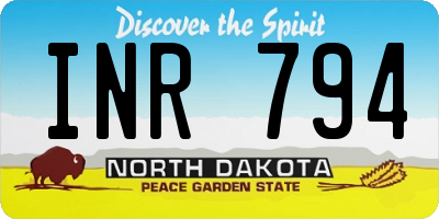 ND license plate INR794