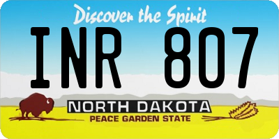 ND license plate INR807