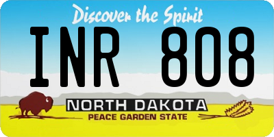 ND license plate INR808