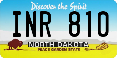 ND license plate INR810
