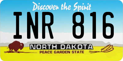 ND license plate INR816