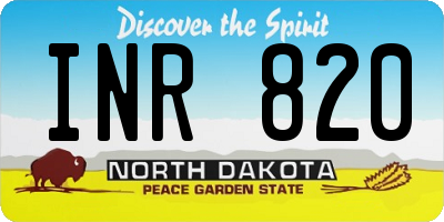 ND license plate INR820