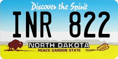 ND license plate INR822