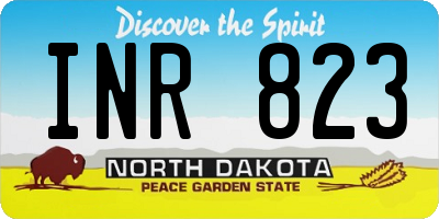 ND license plate INR823