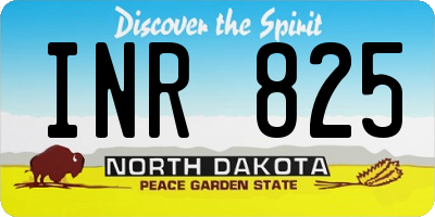 ND license plate INR825