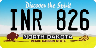 ND license plate INR826