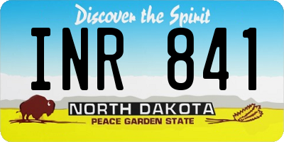 ND license plate INR841