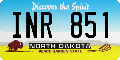 ND license plate INR851