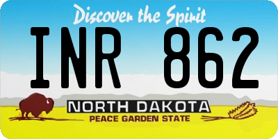 ND license plate INR862