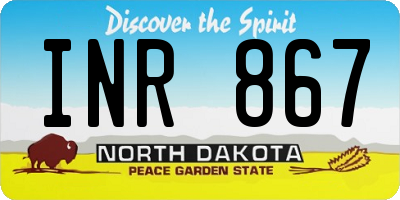 ND license plate INR867