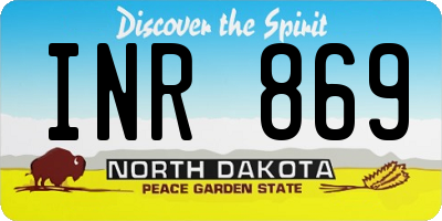 ND license plate INR869