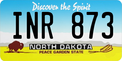 ND license plate INR873