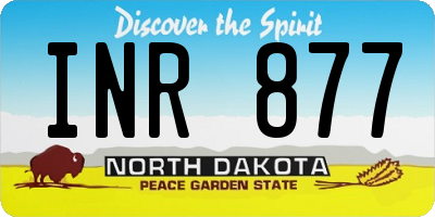ND license plate INR877