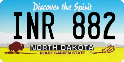 ND license plate INR882