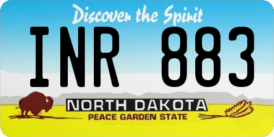 ND license plate INR883