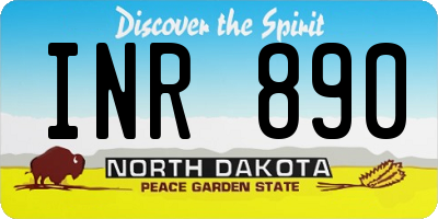 ND license plate INR890