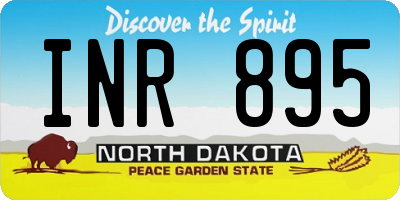 ND license plate INR895
