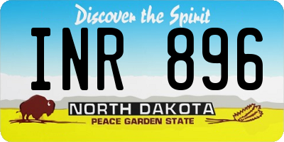 ND license plate INR896