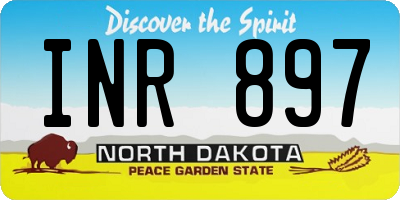 ND license plate INR897