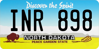 ND license plate INR898