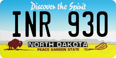 ND license plate INR930