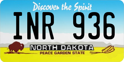 ND license plate INR936