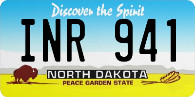 ND license plate INR941