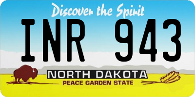 ND license plate INR943