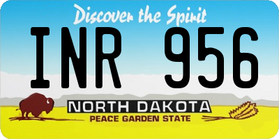 ND license plate INR956