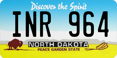 ND license plate INR964