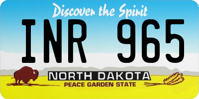 ND license plate INR965