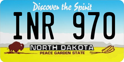 ND license plate INR970