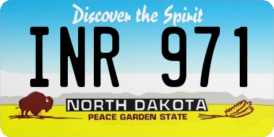 ND license plate INR971