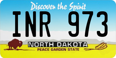 ND license plate INR973