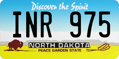 ND license plate INR975