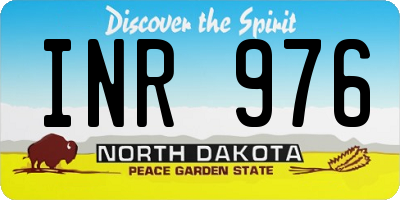 ND license plate INR976