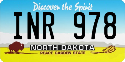 ND license plate INR978