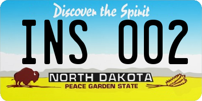 ND license plate INS002