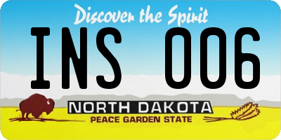 ND license plate INS006