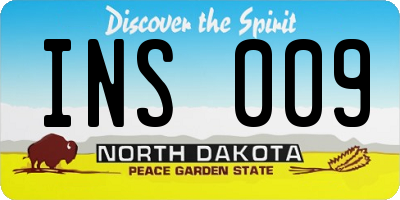 ND license plate INS009