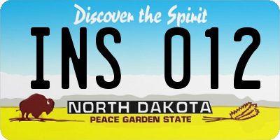ND license plate INS012